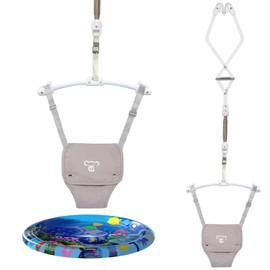 Baby Jumper, Baby Jumper Doorway with Adjustable Strap, Protable Baby Jumpers and Bouncers, Easy to Assemble, Baby Bouncer Jumper with Water Mat