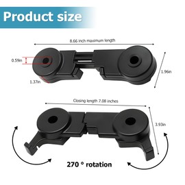 AUCELI Car Seat Back Headrest Hook, 360° Rotation Invisible Car Purse Holder Back Seat Hanger, Double Hook Storage Organizer Headrest Mount, Interior Accessories for Sundries Grocery Handbag (Black)