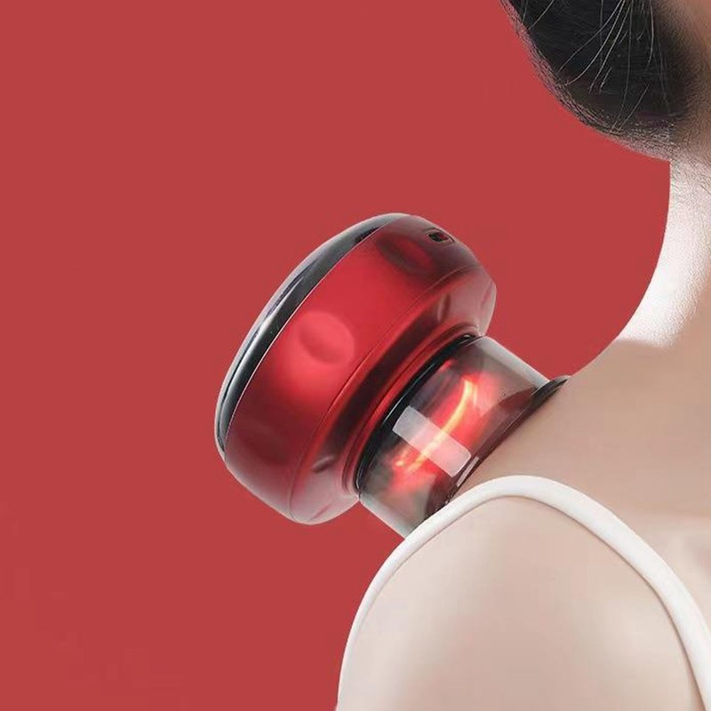 Smart Vacuum Cupping Cup Six Levels USB Charging Red Temperature