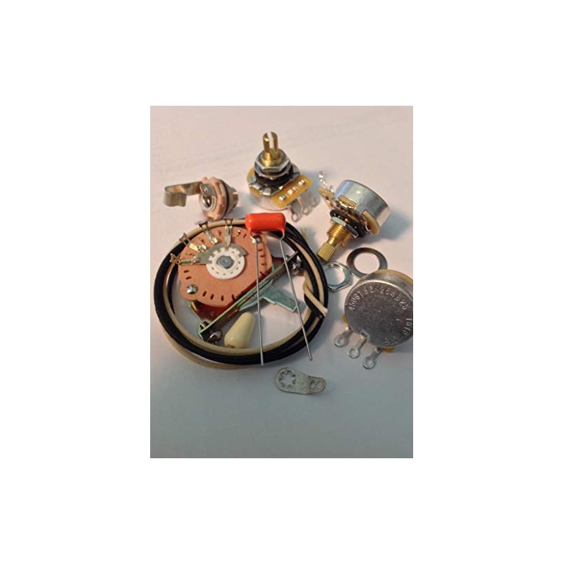 Wiring Harness Kit For Stratocaster CTS Oak Switchcraft .022uf Sprague