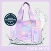 Beach Tote With Phone Pouch:_Emerald Blue Soap Bubble™