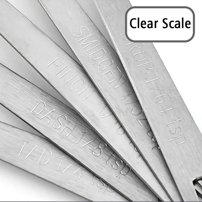 BERYLER 5PCS 1/8 Teaspoon(1/8tsp, 0.625 ml, Dash) Single Tiny Measuring