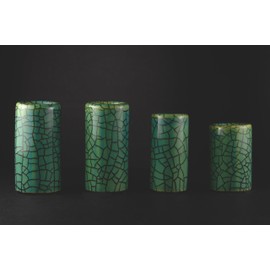 Jade Warrior Green Ceramic Guitar Slide Bundle – Handmade (Short)