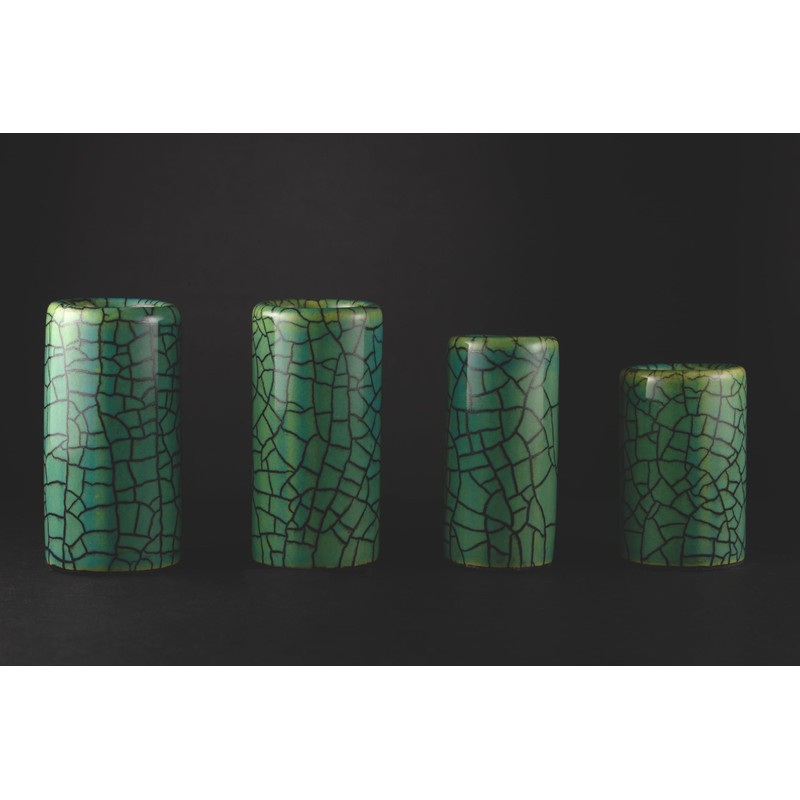 Jade Warrior Green Ceramic Guitar Slide Bundle – Handmade (Short)