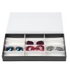 12 Grids Dustproof Jewelry Glasses Organizer Sunglasses Display Container Storage