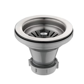 PEROPROS Kitchen Sink Drain Strainer and Sink Stopper, T316 Grade Stainless Steel Kitchen Basket Drainer Drain Plug and Cover Universal 3-1/2 Sink Opening Drainer, One Pack