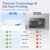 Gloryang Inkless Portable Printer for Travel, Wireless Thermal Printer Supports