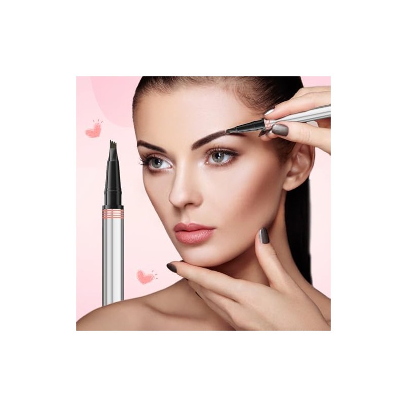 Lápiz de cejas 2 en 1 con gel 3D Micro