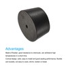 sourcing map Pack of 3 Tapered Rubber Caps 37 mm