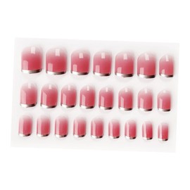 Minkissy Gradient Edge Fake Nails Nail Art Stickers Stylish DIY for Women and Girls Manicure Decoration