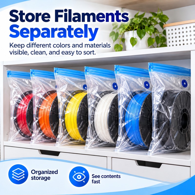 10-Pack 3D Printer Filament Vacuum Storage Bags for PLA, ABS