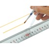 新潟精機 SK アルミスケール 快段目盛 30cm AS-30 溝引き用溝付