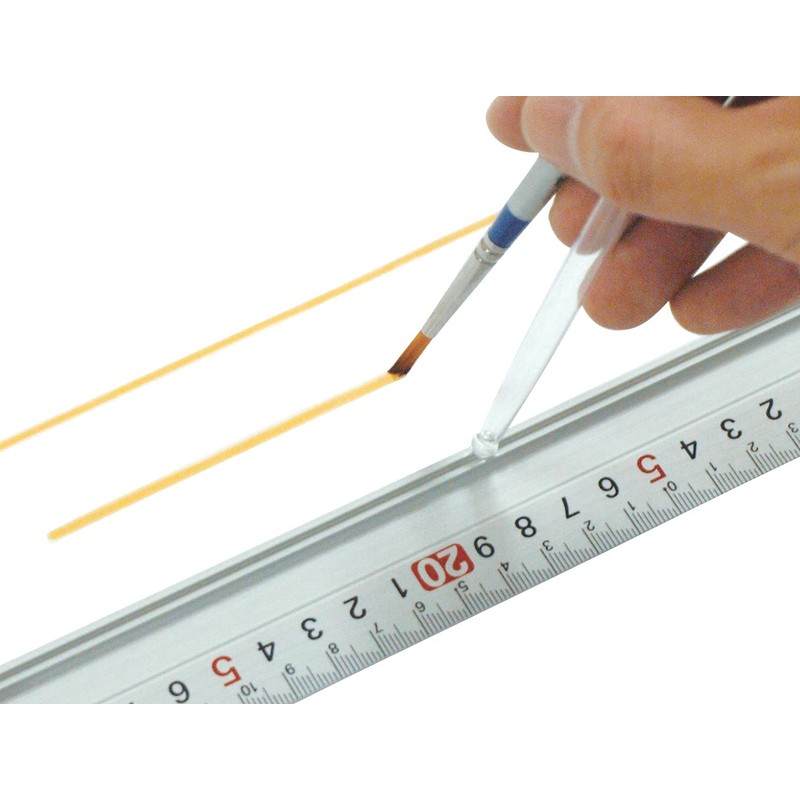 新潟精機 SK アルミスケール 快段目盛 30cm AS-30 溝引き用溝付