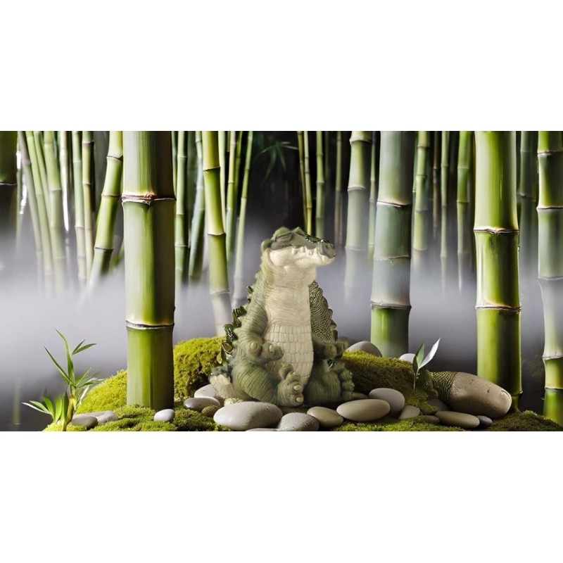 Alligator Buddha statue Meditating Florida Gator Garden Decor