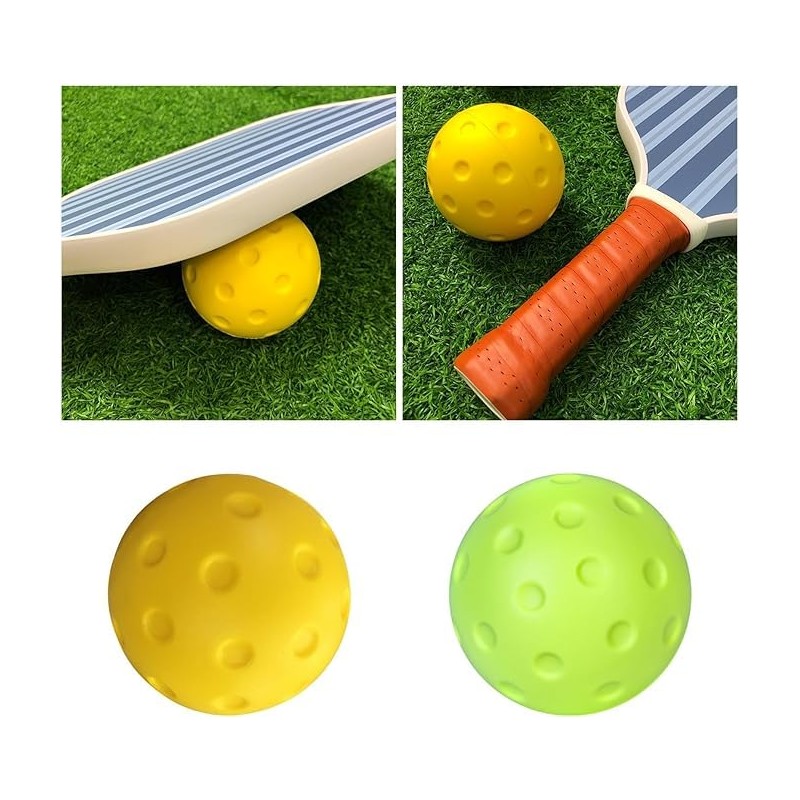 Liahelianx Noise-Reducing Foam Pickleballs-Soft PU Practice Balls for Indoor/Outdoor Training,