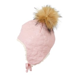 Sterntaler Girls Inca Faux Fur Hat, Pink (Pale Pink 707)