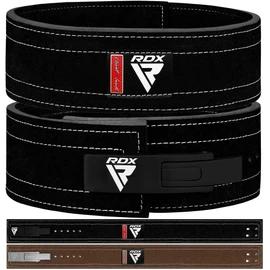 RDX 4 Inch Weight Lifting Belt Lever Buckle Leather, 10 mm Approved IPL USPA, Powerlifiting Training Belt Strength Training Fitness Bodybuilding Belt, 10 Adjustable Holes, Gym Weight Lifting Belt, Men