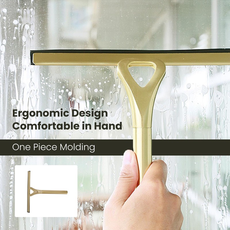 FLEXMAN Shower Squeegee, 8.9 Inch Multi Purpose Stainless Steel Shower