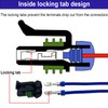 Twippo 14-12 AWG 1/2/4 Pin Connector Weather Pack Connectors Kit