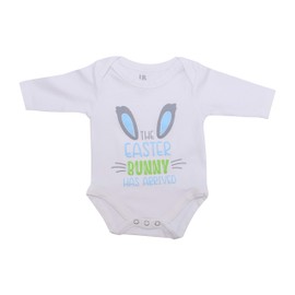 Unique Baby Disfraz de conejo de Pascua para bebé con gorro, Blanco, 18 meses