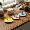 Molybdix Coffee Spoon Rest, Smiley Face Ceramic Spoon Holder For