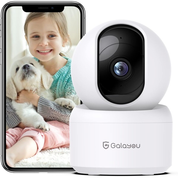GALAYOU 2K Indoor Security Camera, Pet Camera, 360 Degree WiFi