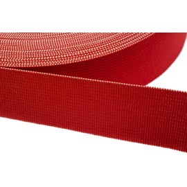 Jajasio Elastic Band for Sewing 20 mm Wide in 20 Colours 06 - Red 25 Metres