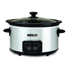 Nesco DSC-4-25, Digital Slow Cooker, 4 Quart, Silver