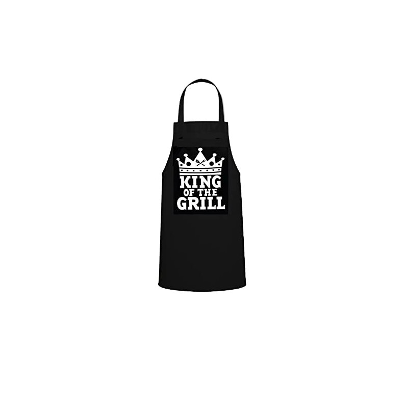 KING OF THE GRILL, Novelty Apron*, LARGE SIZE FRONT POCKETS,