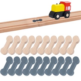 Pack of 20 Track Connectors Wooden Railway Connectors, Rail Connection Wood Track, Rail Connectors Wooden Railway, Wooden Rail Adapter Connectors, Rail Connectors