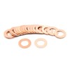 X AUTOHAUX 13mm Inner Dia Copper Crush Washers Flat Car