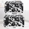 Eritanaer Cow Print Waterproof Stretch Ottoman Cover, Square Folding Storage