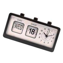 TOPFROP Classical Retro Mechanical Alarm Clock with Manual Calendar Date Day Time Display for Living Room or Office