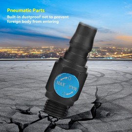 Jimdary Iron Reliable Pneumatic Air Fittings, Durable Built-in Dustproof Airflow Speed Valve, Practical Speed Control Valve Switch to Adjust Air Intake