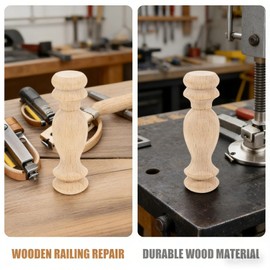 12pcs Wooden Spindles for Crafts, 2.36" Unfinished Wood Finials, Wood Spindles for Crafts, Woodworking, and Furniture Decoration