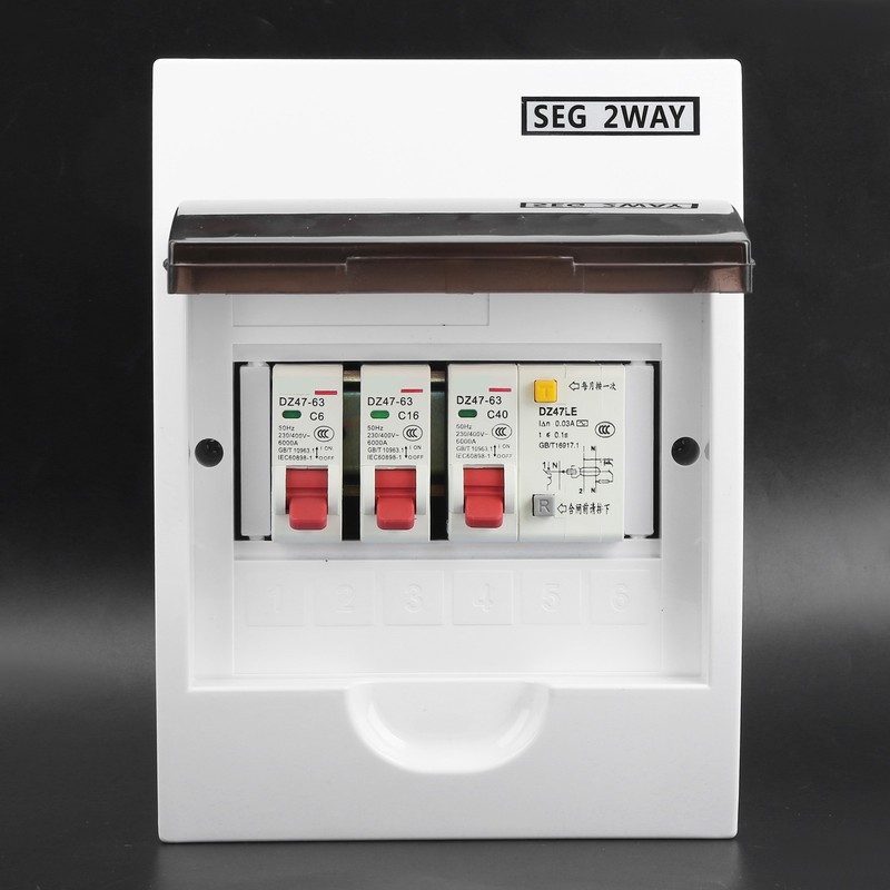Fuse Box 2 Way 40A 30mA RCD + 2 MCB