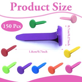 Pattern Bag Clips, Pattern Clips, Metal, Pack of 150, Round Head Clips, Mini Brads, Lightweight and Reusable for School, Office, Paper, Letter Clips, Crafts, DIY