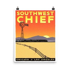 Vintage Poster - Southwest Chief 0193 - Premium Luster Photo Paper Poster (16X20)