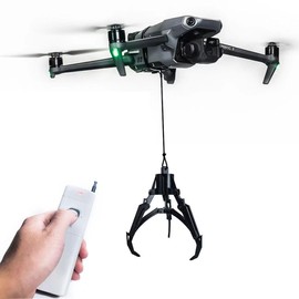 Drone remote control intelligent mechanical claw/hook air releaser pick-up device fishing cast bait fixed-point drop device for DJI drone （We don't sell drones）