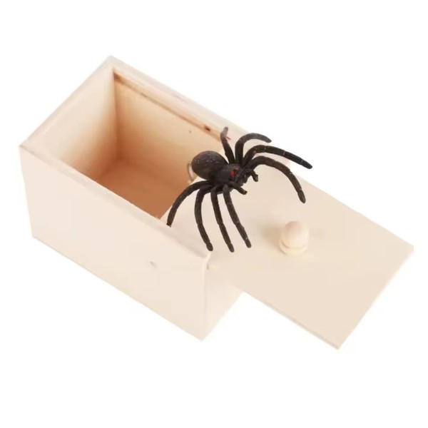 Unbranded Wooden Prank Spider Scare Box Hidden in Case Trick