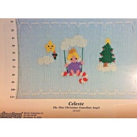 ELLEN MCCARN SMOCKING PLATE #10169 CELESTE- THE TINY CHRISTMAS GUARDIAN ANGEL