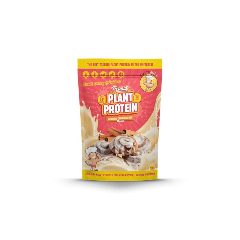 Macro Mike Caramel Cinnamon Bun Peanut Butter Plant Protein 500