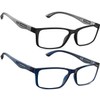 CARA 2 Pack Superior Lightweight TR90 Reading Glasses for Men