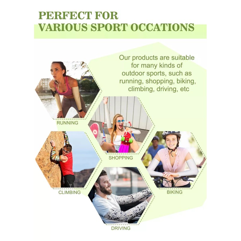 LOMETEB Manga Protector Deportiva Brazo Y Mano Sol Uv Protección