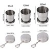 Lopsity Stainless Steel Collapsible Cup Reusable Portable Travel Folding Water