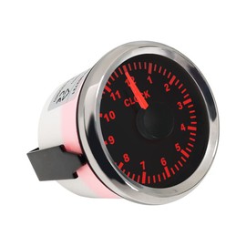 ELING Universal 2 Inch Clock Gauge Meter 12-Hour Format for RV Car Sedan Boat Motorcycle 12V 24V