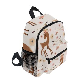 senya Kids Backpack Deer With Flower Arrows Preschool Bag for Toddler Boy Girls Schoolbag One Size