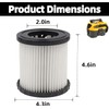 2 Pack DCV5801H HEPA Filter For DEWALT DCV580H, DCV581H 20V
