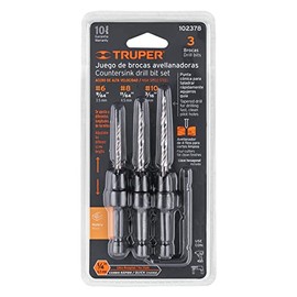Truper JBAM-3, Juego de 3 brocas avellanadoras