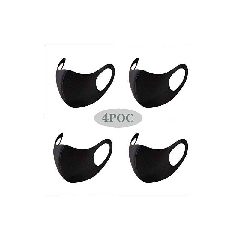 4PCS Fashion Protective, Unisex Black Dust Cotton, Washable, Reusable Cotton